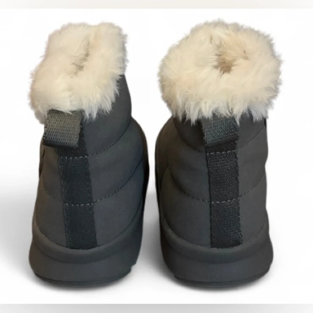 Zara Kids Gray Fur-Lined Snow Boots Size 26 Ankle Winter Warm Waterproof Style